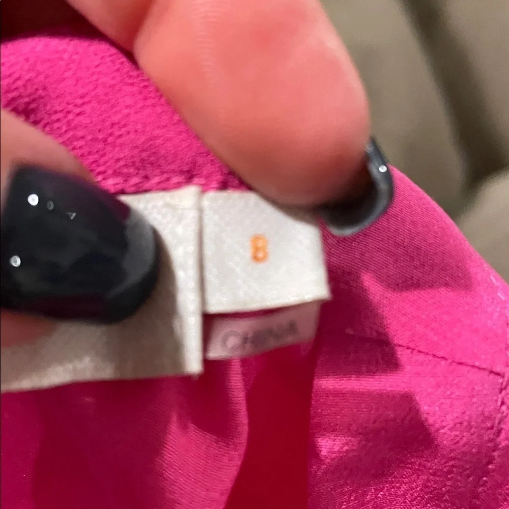 Tory Burch Vibrant Pink Silk Blouse with Bell Sleeves